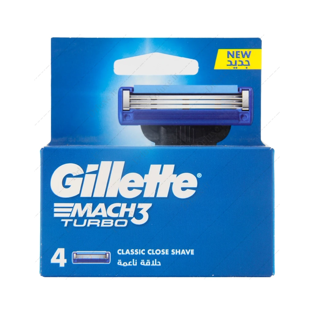 یدک خود تراش ژیلت مدل مچ تری توربو 4 عدد